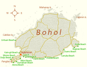 Map Bohol Philippines 300x231 